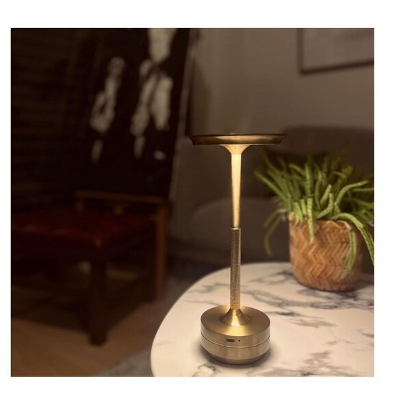 Bulbulay Elegant Rechargeable Dimmable Waterproof Metallic Touch LED Cordless Ta - Picture 5 of 7